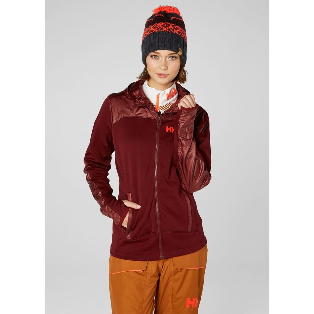Helly Hansen Women's EUC Port Ullr Midlayer Hooded Full Zip Jacket M